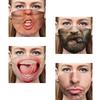Unisex 3D Funny Face Printed Masks Windproof Adjustable Mouth Mask Halloween