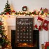 Artisanal Oaken Christmas Clock Calendar Wall Suspended For Kids Participatory Holiday Activity