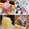 Christmas House Building Block Chocolate Silicone Mold Gingerbread House Shape Cake Decoration DIY Biscuits Stencil Baking Tray