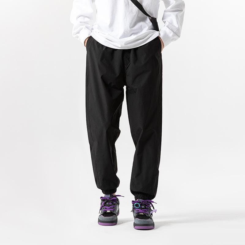 Весенне-осенние свободные прямые повседневные брюки, японские модные брендовые брюки-карго, мужские однотонные широкие брюки-корсеты