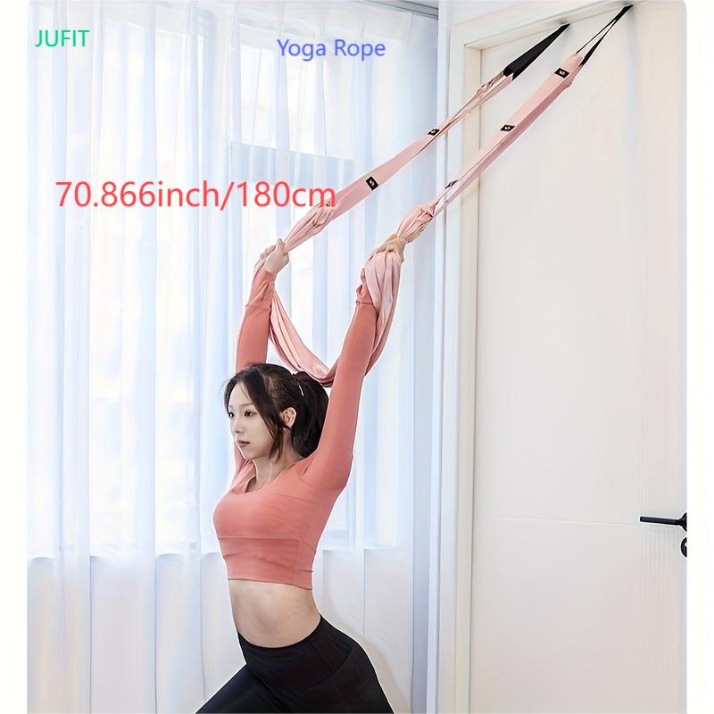 JUFIT Yoga Fitness Belt with Newly Widened Design, Yoga Artifact, Safe and Durable