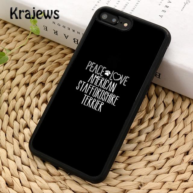 Чехол для телефона Krajews American Staffordshire Terrier для iPhone 14 5 SE 6s 7 8 plus X XR XS 11 12 13 pro max Samsung S21 S22 ultra