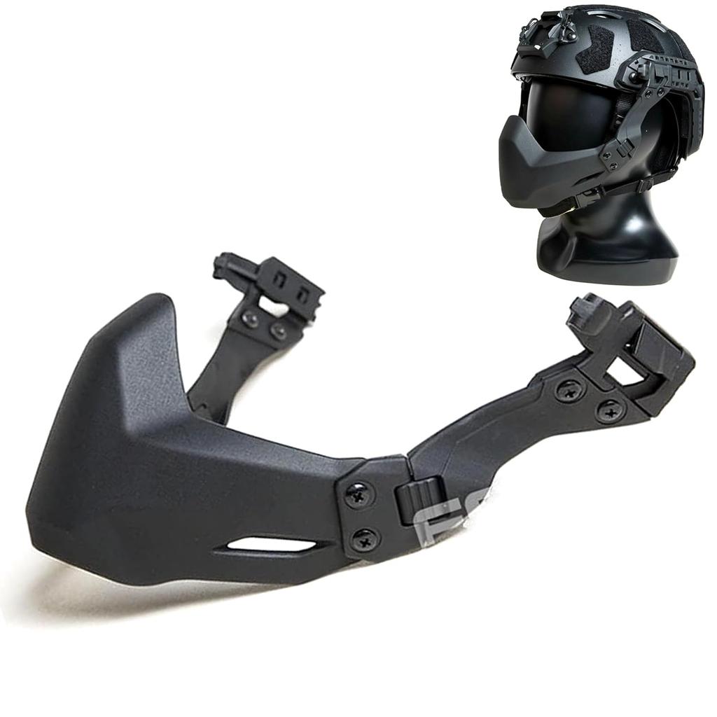 FMA Tactical Airsoft Mask Half Face Mask Tactical Airsoft Protective Mask Foldable Half Seal Mask for CS Game Cosplay (Б, Черный)