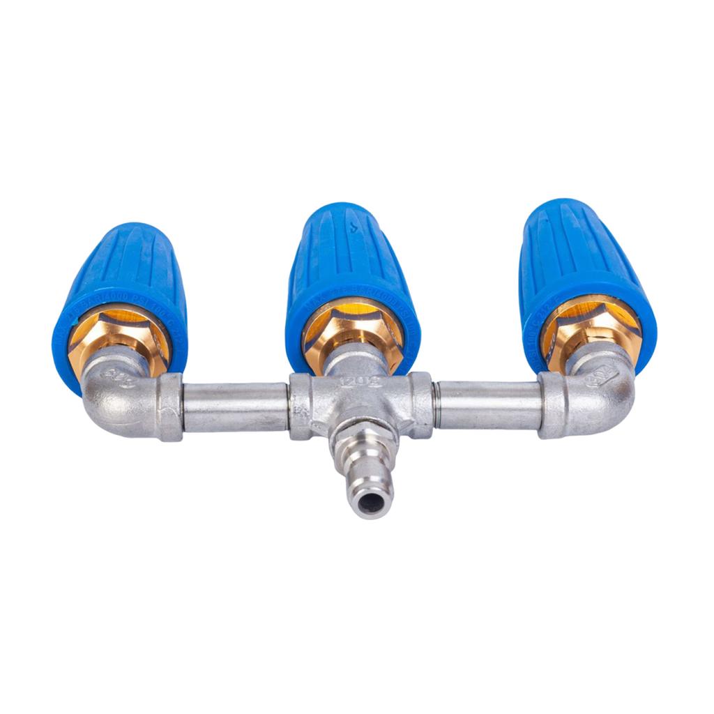 3 in 1 360 Degree Rotating Turbo Nozzle with 1/4 Inch Quick Connection Rotating Pressures Washer Tips for Garden Car Concrete