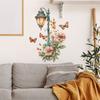 Creative Retro Street Lamp Flowers Bedroom Living Room Entrance Home Background Beautification Wall Stickers