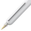 LAMY Dialog Piano White Fountain Pen Patented Capless Fountain Pen with 14K Gold Nib and Partial Platinum Fine Point Includes LAMY T10 Blue Ink
