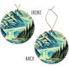 Glacier Bay Ornament - Alaska Travel Keepsake - National Park Xmas Ornament - Memory Ceramic Ornament - Glacier Bay Holiday Printed on Both Sides