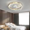 Nordic Bedroom Ceiling Fan Light Remote Control Invisible Blade Silent Ceiling Light Home Decoration Low Floor Fan with Light