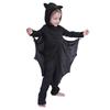 Children's Black Cosplay Costume Boys And Girls Hooded Halloween Funny Cape Jumpsuit