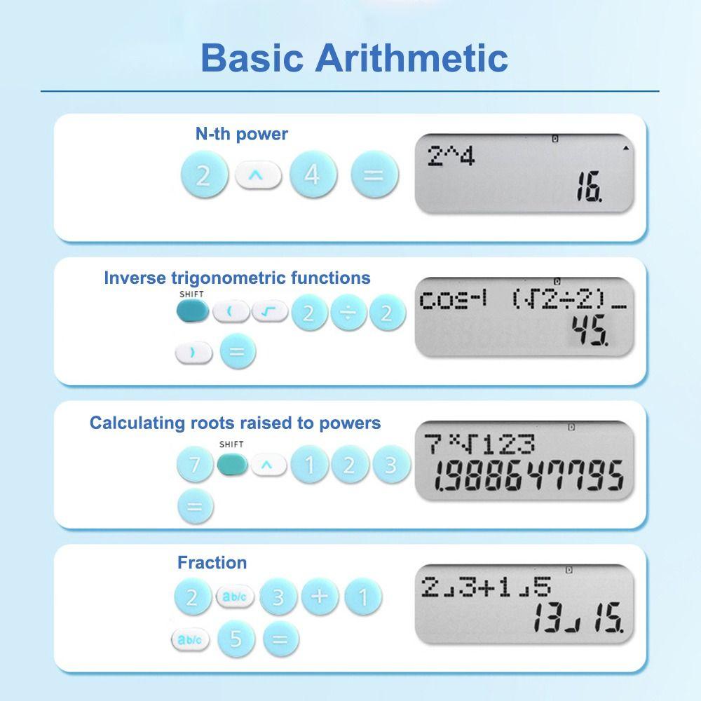 Двухстрочный 10-разрядный функциональный калькулятор Стандартные математические калькуляторы для студента и учителя