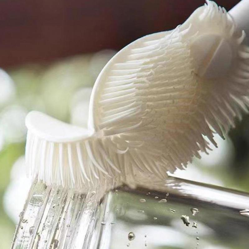 Щетка для чистки чашек с длинной ручкой, силиконовая щетка для чистки бутылок для молока, бокалов, чашек, бытовых стеклянных кружек для кофе и чая