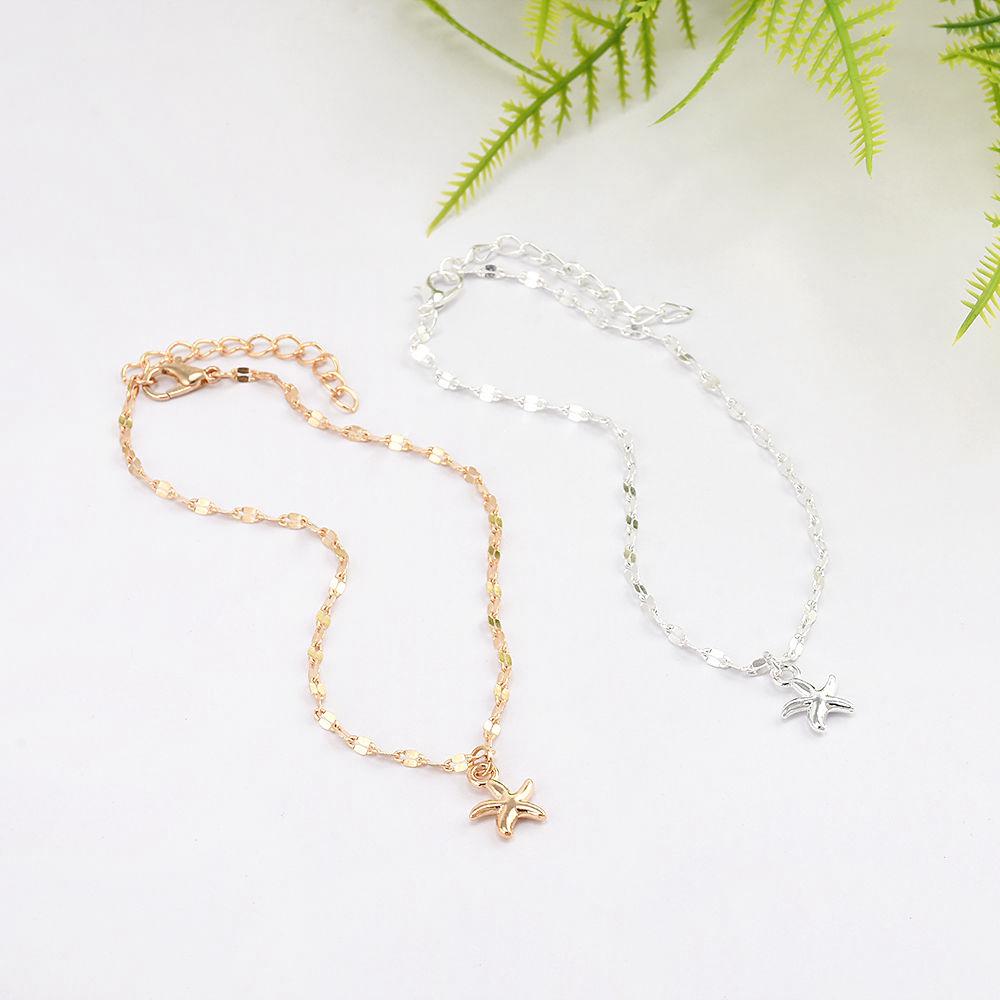 Jewelry Gold Plated Sandals Anklet Ankle Chain Foot Bracelet Starfish Pendant