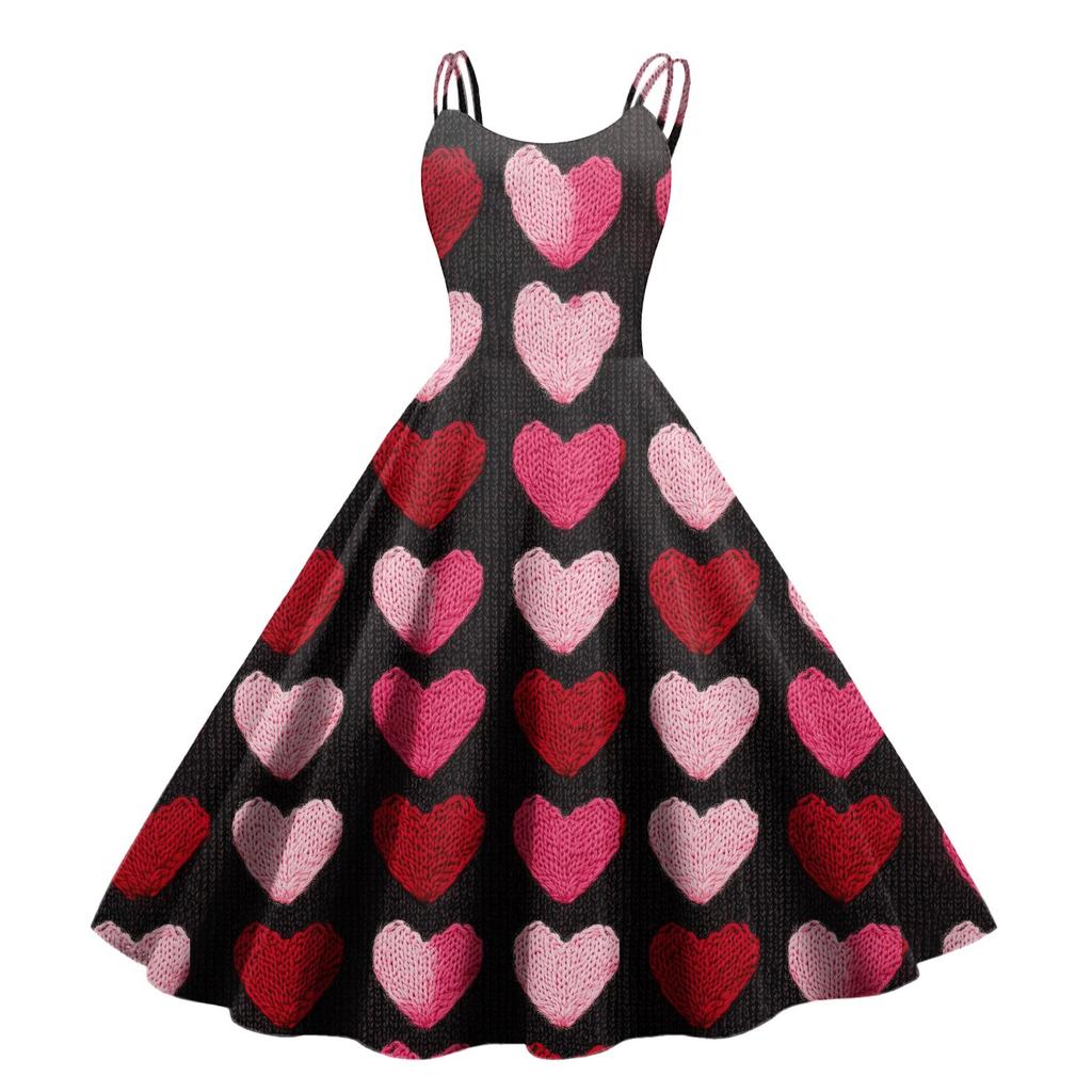 Женское повседневное модное платье с принтом в стиле ретро с открытыми плечами в стиле панк в стиле ретро