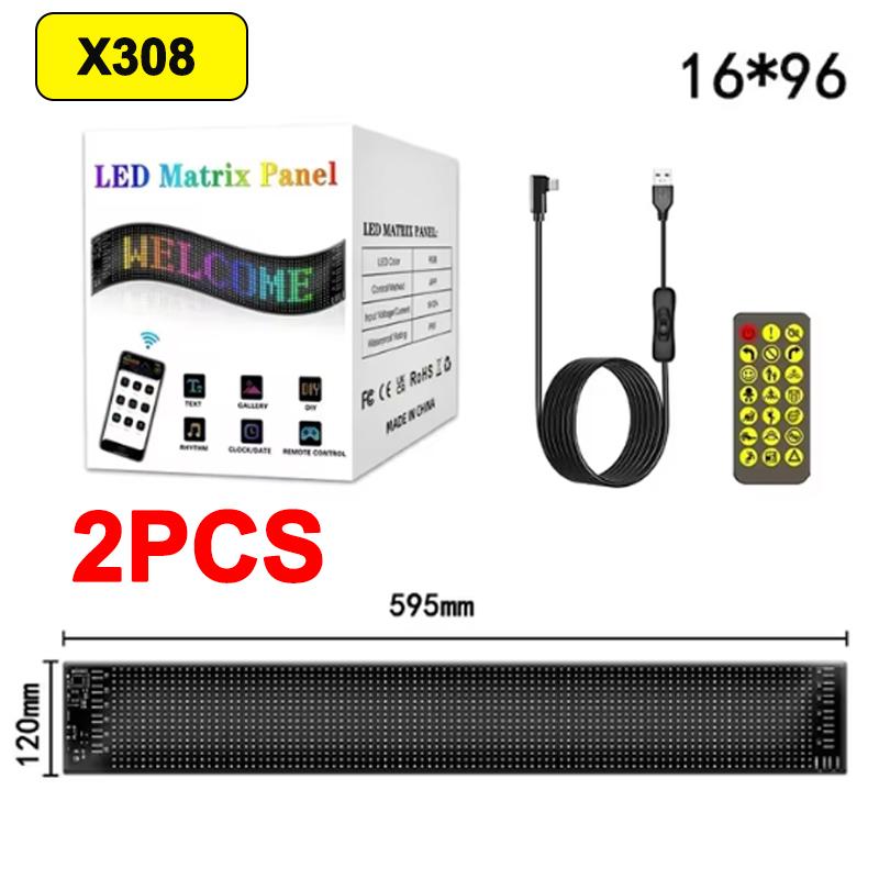 Demon Eyes Car LED Logo APP LED Matrix Pixel Panel Night Light DIY Programmable Flexible LED Display for Car Truck Accessories