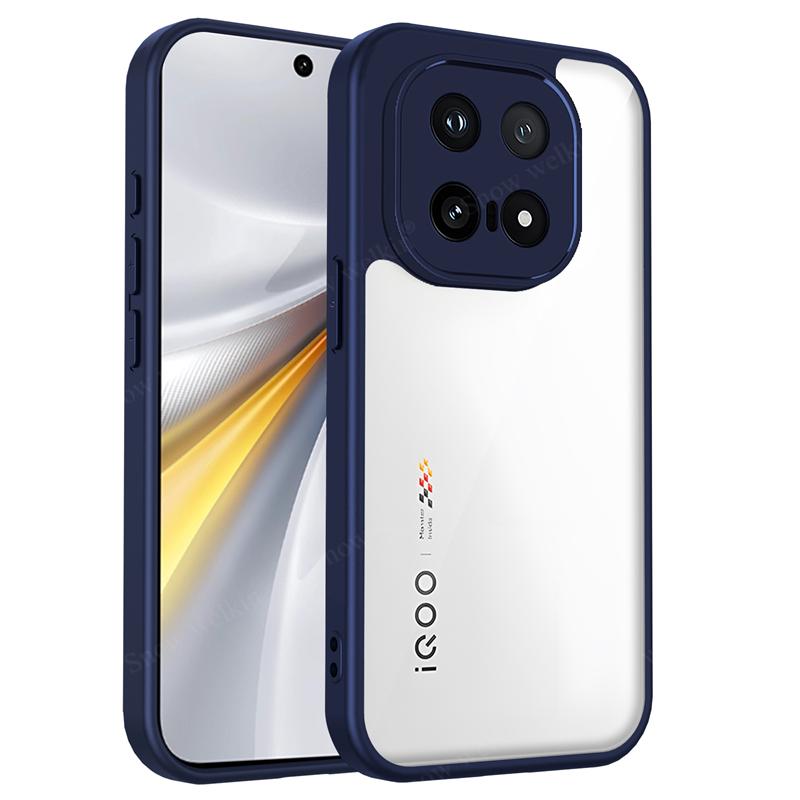 Прозрачный силиконовый чехол для Vivo iQOO 15 13 iqoo15 iqoo13 PC Задняя панель TPU Бампер Ударопрочный Прозрачный Чехол для телефона Крышка