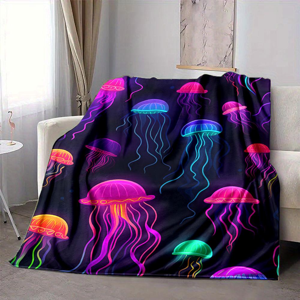 1pc Jellyfish Blanket Warm, Cozy, And Soft, Suitable for Sofas, Beds, Cars, And Office Use.Perfect for Camping And Travel, Making It a Great Gift for