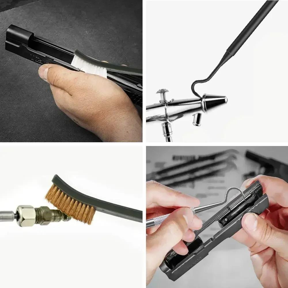 9pcs/Set Gun Cleaning Kit For Rifle Pistol Handgun Shotgun Cleaning Set Gun Brush Bore Cleaner Barrel Cleaning Gunsmith Tool.