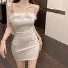 Стиль Чистого Желания Темперамент Топ-труба на одно плечо Платье по бедрам Женский Осенний Сексуальный Горячая Девушка Приталенная Короткая Юбка