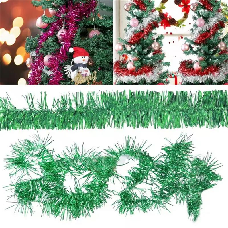 Простые свадебные гирлянды, украшения, украшения, барные стойки, вечеринка, 1,9 м, рождественские украшения, ленты, разноцветные полоски для рождественской елки