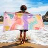 A Themed Beach Towel a Soul Painting Experience,Memphis Style,Inner World,Candy Style, Emotional Palette,Moments of Inspiration