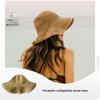 Ladies Foldable Fashion Sun Hat Holiday Beach Sun Hat Floppy Straw Brimmed Cap