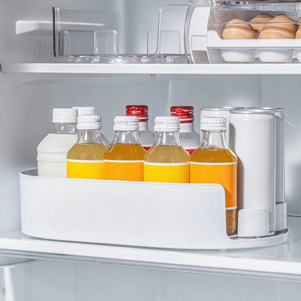 Кухонная полка для хранения напитков и приправ, вращающийся контейнер для хранения в холодильнике, органайзер-подставка для кладовой, столешницы, кухни, ванной