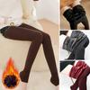 Winter Leggings Women High Waist Elastic Tight-Fit Bottoming Pants Tummy Control Plush Lining Yoga Pants