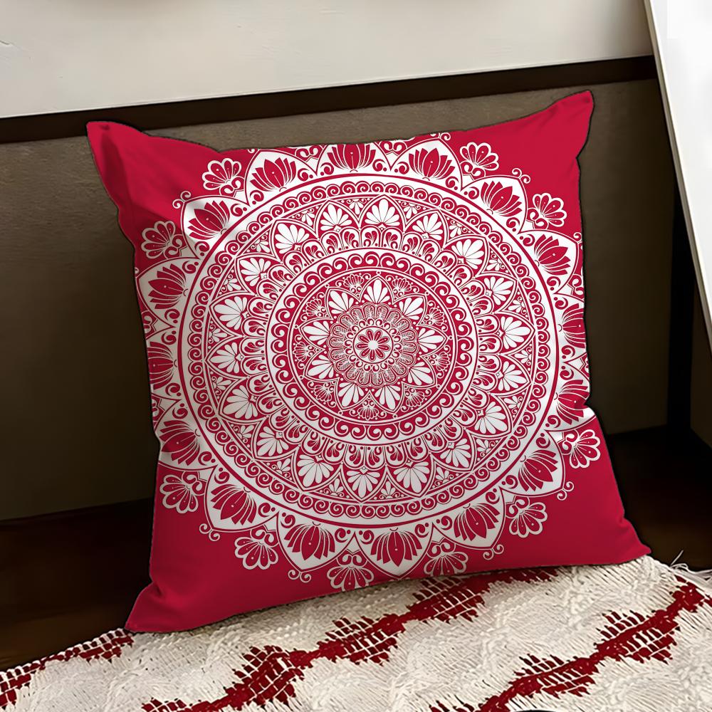 Quaint European Retro Motif Cushion Cover Reversible Soft Durable Pillow Cover Home Car MultiScene Use for Daily Comfort