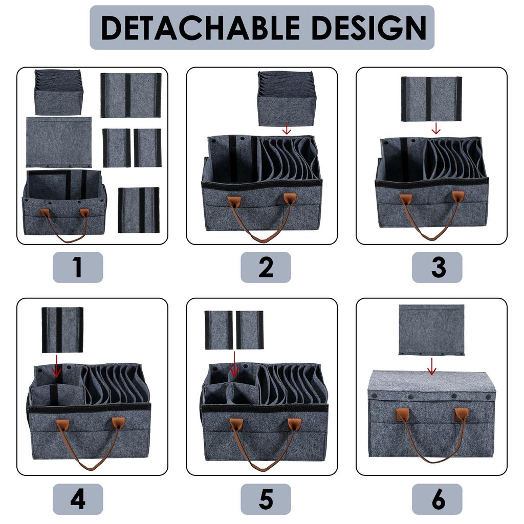 Felt Board Dish Cup Storage Bag Cup Holder Thickened Camp Tableware Storage Container Kitchen Cabinet Layered Plate Storage Box