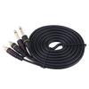 10ft Dual   Male   to Dual 6.35mm 1Celsius4  TS Male Plug Stereo   Cable Cord Wire for Mixer AV Amplifier