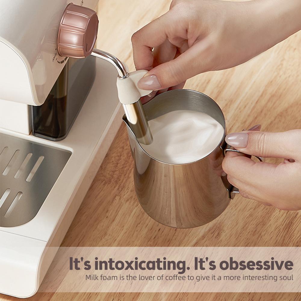 Эспрессо-машины для дома, эспрессо-машина из нержавеющей стали, 20 бар, с паровой трубкой для вспенивания молока, 0,8 л