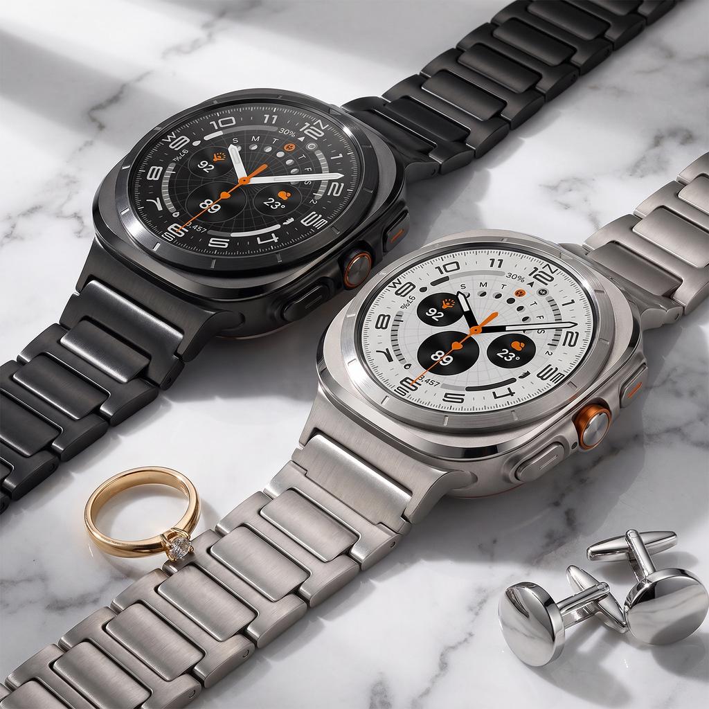 Магнитная застежка Ремешок Легкий титановый ремешок для Samsung Galaxy Watch Ultra 2 Ремешок для Galaxy Watch 9 8 8Classic Браслет