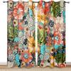 Boho Floral Blackout Curtains Colorful Flower Bohemian Window Curtain For Living Room Bedroom Dining Room Home Decor Drapes