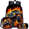Cartoon Print Kids School Backpack Elementary Students - Large Capacity Lightweight Oxford Fabric Daypack With Pencil Case