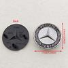 AABHA1 39mm 3pins 3D ABS Blue Black Car Front Star Hood Emblem Bonnet Logo Badge For Mercedes Benz W222 W213 S E Class Accessories