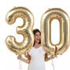 2 шт. 40 дюймов Большие Светло-Золотые Цифры Шары 10 20 30 40 50 60 70 80 90 лет Взрослый День Рождения Юбилей Украшения
