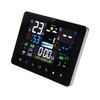 Цветной сенсорный экран Цифровая станция прогноза погоды Беспроводной крытый наружный термометр
