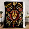 King of Hill Lion Graphic Design Blanket Flannel blanket for bedroom, living room, sofa, and nap sofas