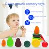 6PCS/set Textured Children Sensory Stone Relaxing Silicone Suction Cup Toy  Toddlers