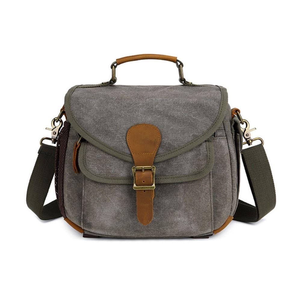 Сумка для беззеркальной фотокамеры из холста, мягкая винтажная сумка-мессенджер для объектива камеры, противоударный водонепроницаемый защитный чехол для камеры