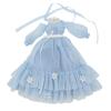 Платье DBS для куклы Blyth ICY Licca Наряд Синее платье Костюм с цветами Свадебное платье Кружево Одежда для аниме-куклы