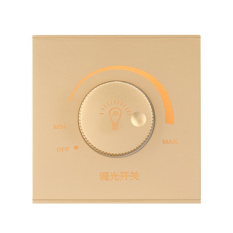 DepoGuye Wall-mounted LED Dimmer On/off Switch, Dimming 15-300W, AC 220V-250V Rotary Dimmer Switch, For Dimmable LED Lamps