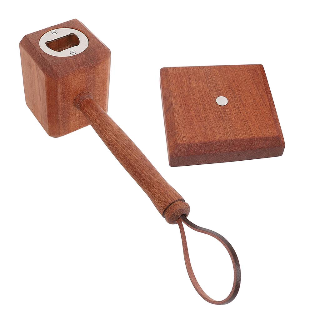 Wooden Bottle Opener Multipurpose Innovative Hammer Beer Opener for Dad Men Him Husband Boyfriend