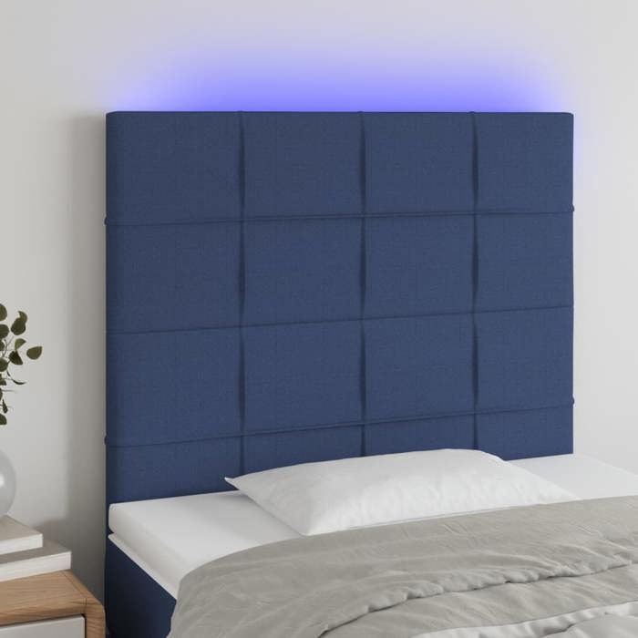 VidaXL LED Headboard Bedroom Furniture Single Bed Accessory Headboard Bed Frame Interior Blue 3122412