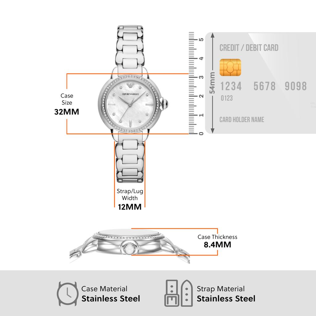 Часы NA AR11596 Silver [Emporio Armani] женские