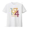 Vintage 1974 Birth Year Retro Distressed Print Casual T Shirt Vintage Washed Breathable Versatile Soft Unisex Slightly