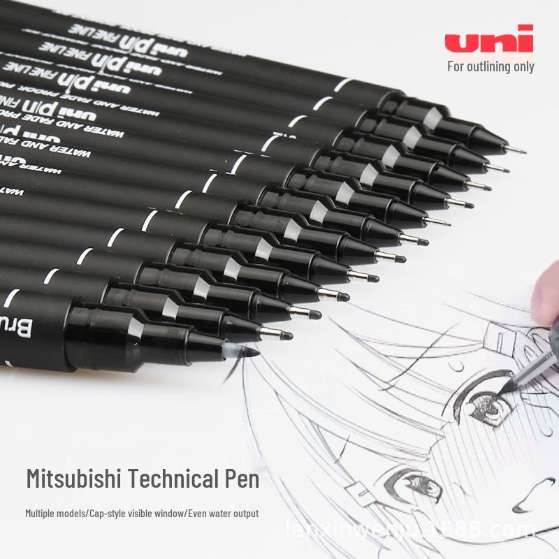Mitsubishi UNI PIN200 Тонкий лайнер с игольчатым наконечником для манги, дизайна, рисования и обводки. Для оптовых заказов обращайтесь в службу поддержки.