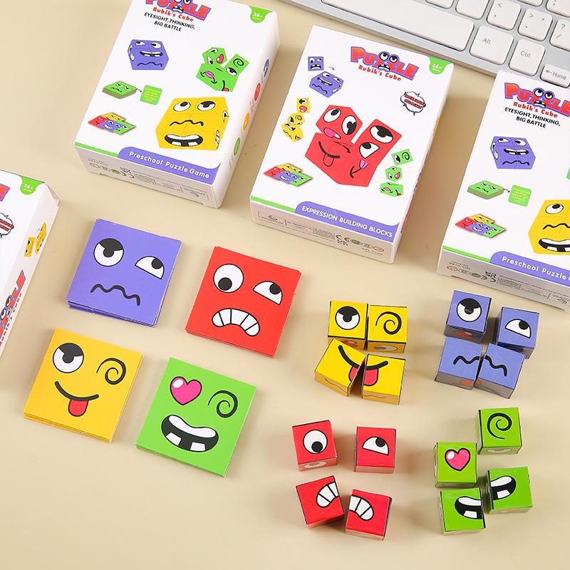 Face-Changing Rubik's Cube: Parent-Child Battle Board Game - Challenging Levels for Kids