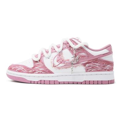 Dunk SSS Manufacturing, Falling Moon Устойчивые к истиранию Устойчивые к истиранию Низкие кеды для скейтбординга Женские Розовые DD1873-112(Команда138-)