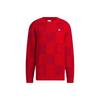 adidas Повседневная толстовка с вышитым клетчатым логотипом, унисекс, стиль для пары, красная